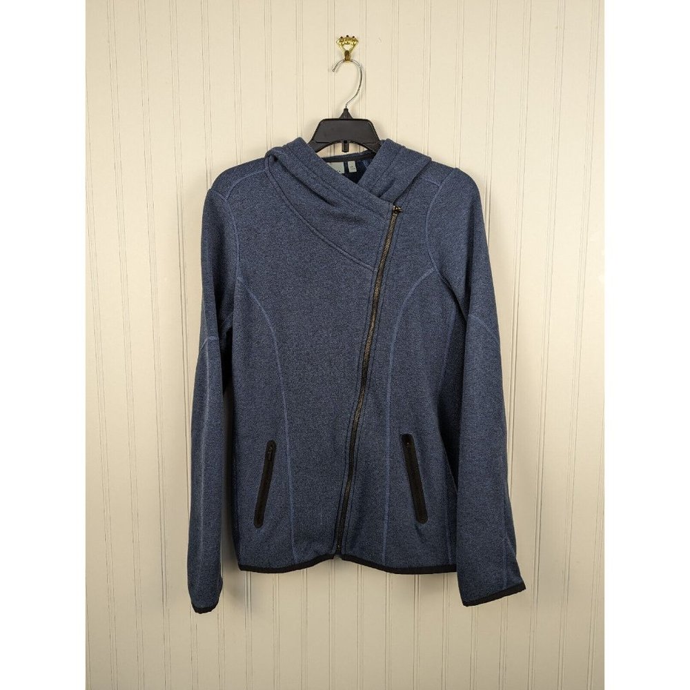 ATHLETA Hoodie Sweatshirt Full Zip Navy Blue Jacket Thumb Holes Women's‎ Size XS